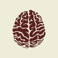 lujo humano cerebro logo diseño vector