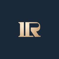 Luxury and modern IR logo design vector