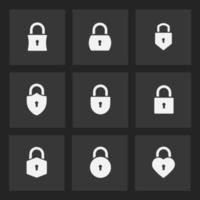 Creative and modern padlock icons vector