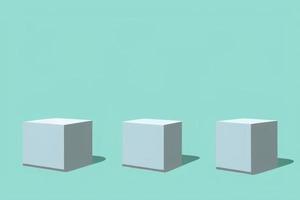 3d vector product display pedestal, green podium background, 3d rendered photo