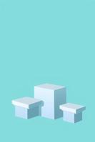 3d vector product display pedestal, green podium background, 3d rendered photo