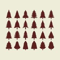 Christmas tree logos design vector