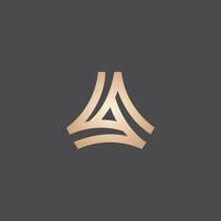 Creative and luxury A logo design vector