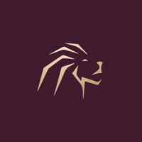 lujo y moderno león resumen logo diseño vector