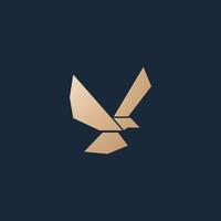 Luxury and modern Bird logo design vector