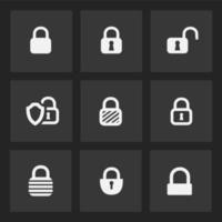 Padlock icons vector images