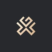 Luxury and modern XG letter logo design vector