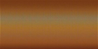 Brown rusty background with golden circles decreasing from bottom to top. Creative point gradient design for business. Vector illustration.