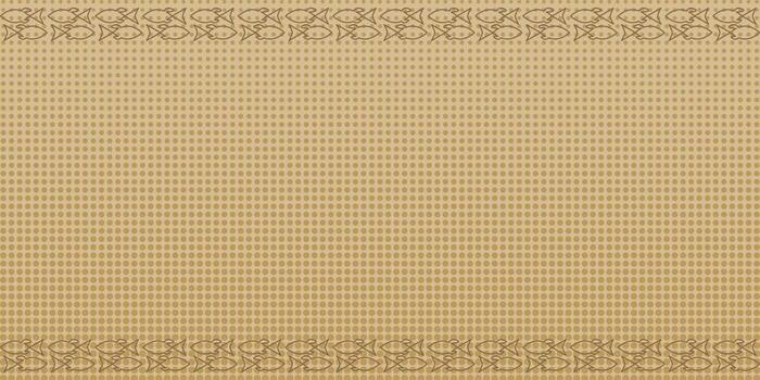 Beige yellow horizontal background with circles decreasing upwards and small fish on top and bottom. Creative spot design of backdrop, web wallpaper, etc. Vector illustration.