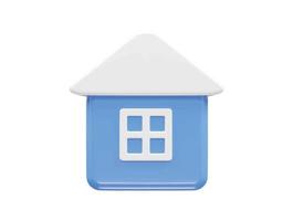 Home icon rendering 3d vector illustration