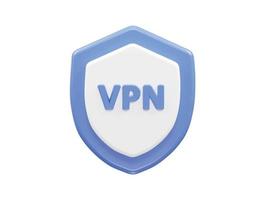 Vpn vector icon 3d rendering illustration