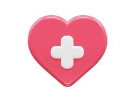 Love vector 3d rendering heart icon