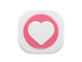 Love vector 3d rendering heart icon