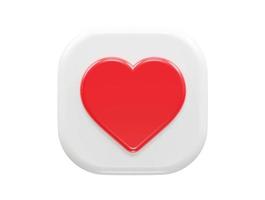 Love vector 3d rendering heart icon