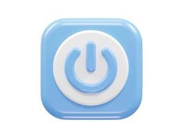 Power button icon 3d rendering vector illustration