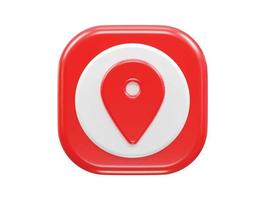 3d rendering location icon vector