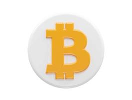 Bitcoin 3d icon render vector illustration