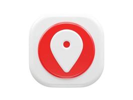 3d rendering location icon vector