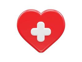 Love vector 3d rendering heart icon