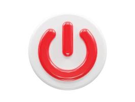 Power button icon 3d rendering vector illustration