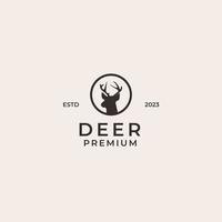 Vector deer logo design template illustration idea