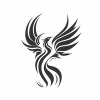 Phoenix Black And White Logo. photo