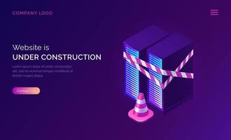 sitio web debajo construcción, mantenimiento trabajo error vector