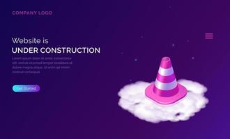 sitio web debajo construcción, mantenimiento trabajo error vector