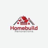 home decor and renovation and garage repair logo bearing concepts regarding to handyman services and real estate property vector