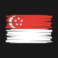Singapore Flag Brush Vector