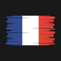 France Flag Brush Vector