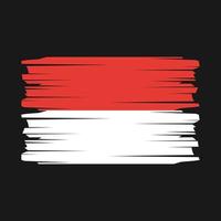 vector de pincel de bandera de indonesia