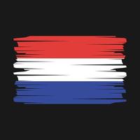 Netherlands Flag Brush Vector