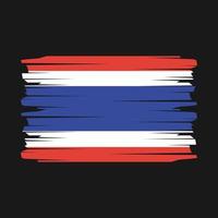 vector de pincel de bandera de tailandia