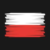 Poland Flag Brush Vector