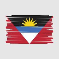 Antigua Flag Brush Vector