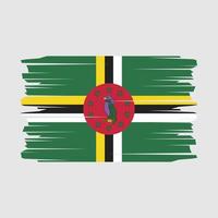 Dominica Flag Brush Vector