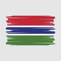 vector de pincel de bandera de gambia