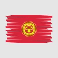 Kyrgyzstan Flag Brush Vector