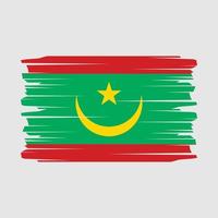 Mauritania Flag Brush Vector