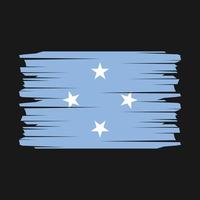 vector de pincel de bandera de micronesia