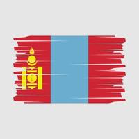 Mongolia Flag Brush Vector