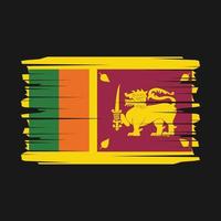 vector de pincel de bandera de sri lanka