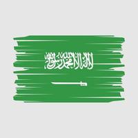 vector de pincel de bandera de arabia saudita