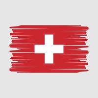 Switzerland Flag Brush Vector