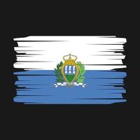 vector de pincel de bandera de san marino