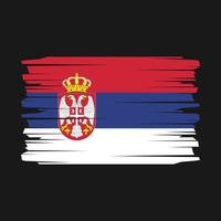 Serbia Flag Brush Vector