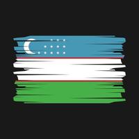 vector de pincel de bandera de uzbekistán