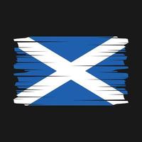 vector de pincel de bandera de escocia