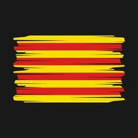 Catalonia Flag Brush Vector